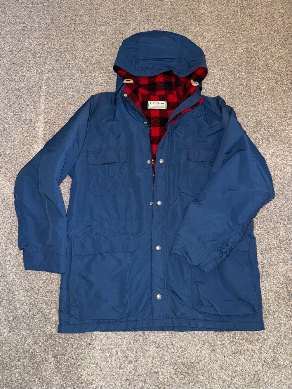 90s vintage L.L. Bean Baxter State Parka Wool Buffalo Plaid Jacket